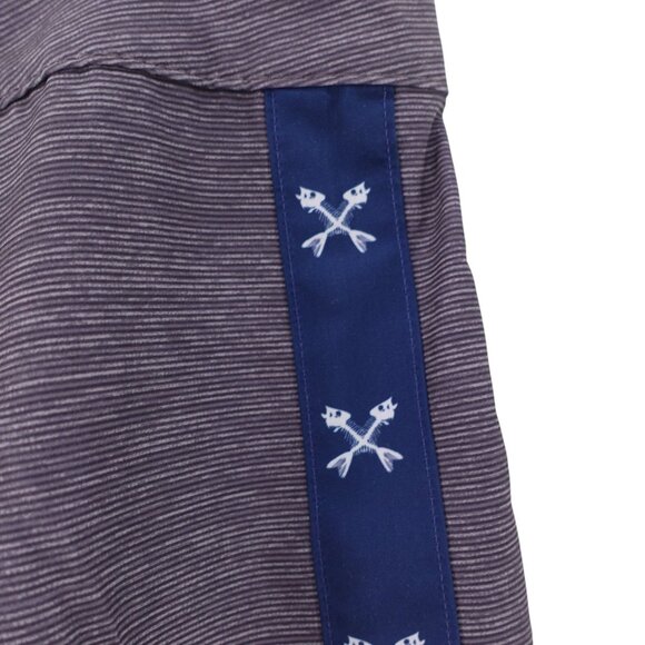 Vineyard Vines 9" Heathered Fineline Board Short Sz 36 Gray Striped Performance - Picture 3 of 10